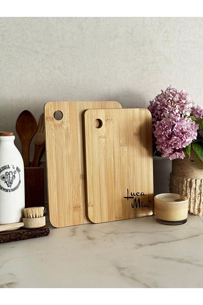 Luca Mia Bamboo 2-Piece Cutting Board 30X20Cm-32X22Cm