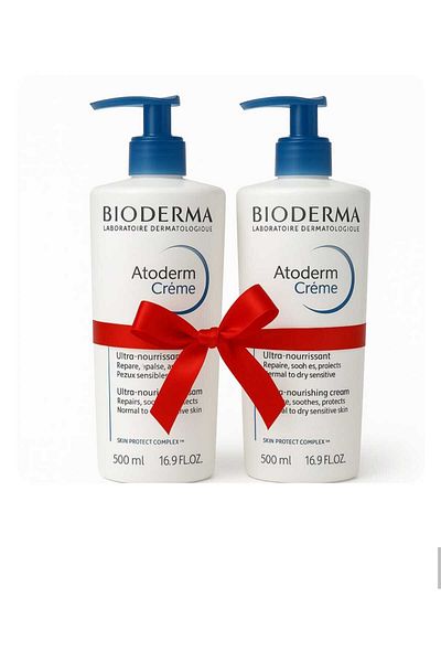 Bioderma Atoderm Moisturizing Cream - Very Dry Skin, 500 ml, 2 Pieces3401399373466