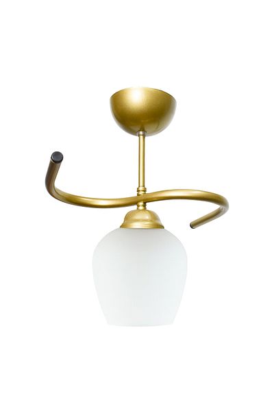 Modavize Fuji Living Room - Kitchen - Bedroom - Hall - Antique Color White Glass Single Chandelier
