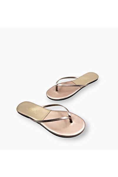 Tkees Classic Women's Gold Rose Stylish Flip Flops