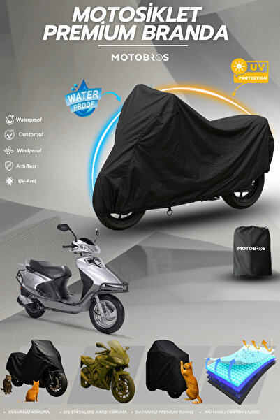 Motobros قماش القنب للدراجات النارية Rks Spontini أسود مقاوم للماء ومتين (أعل...