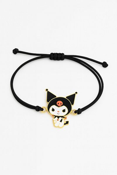MakeWell Kuromi Design Black Leather Drawstring Kuromi Design Children's Bracelet