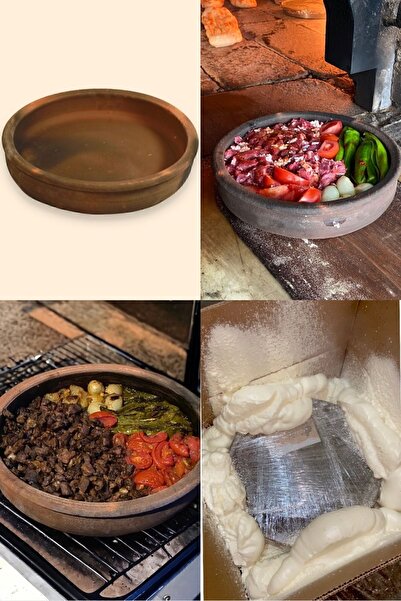 AdenArt Orta Boy Toprak Güveç-fırın Kabı- Fırın Tepsisi 33 Cm 5-6 Kişilik Ateşe Dayanıklı