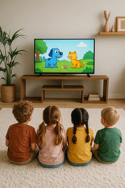 MARIA HOMES Modern Brown Wooden TV Stand – 160x30x50 cm Open Shelf Entertainment Console