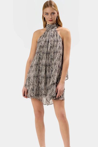 PayBuy Chiffon Lined Layered Mini Dress Woven Polyester Summer Casual Professional Look Trend Design