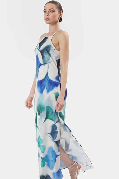 PayBuy A Line Maxi Dress Halter Neckline Woven Polyester Summer Premium Quality Professional Look