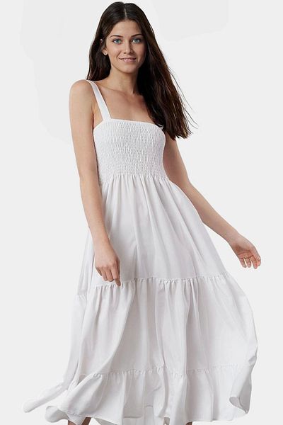 PayBuy Summer Maxi Dress Woven Terrycotton Fabric Square Collar Day Night Professional Appearance Distinguished Material