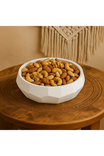 DemCey Home Geometric Concrete Stone Bowl Sugar Bowl Decorative Bohemian Presentation Plate