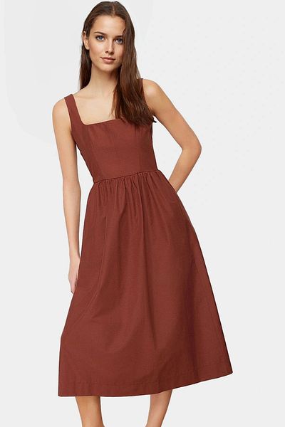 PayBuy Summer Midi Length Sleeveless Poplin Dress Comfortable Casual Style Quality Craftsmanship Stylish Appearance