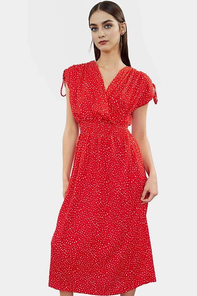 PayBuy Summer Midi Dress Knitted Polyester Fabric Elastic Waist a Line Premium Quality Carefully Selected