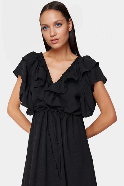 PayBuy Skater A-Line Midi Dress Aerobin Woven Polyester Summer Perfect Fit Zarifane Design