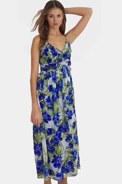 PayBuy Chiffon Maxi Dress Floral Pattern Lined Summer Premium Quality Comfortable Cut Quality Craftsmanship