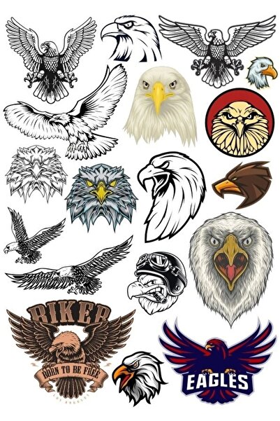 Reysa Tasarım مجموعة ملصقات النسر 5 20 قطعة للهاتف والكمبيوتر اللوحي والكمبيو...