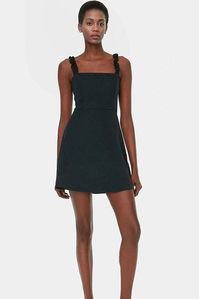 PayBuy Feminine Ruffle Detailed Mini Dress a Line Mold Woven Fabric Professional Appearance Quality Craftsmanship