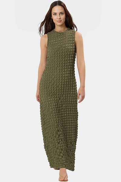PayBuy Maxi a Line Crew Neck Knitted Dress Lightweight Summer Casual Distinguished Material Special Design Modern Style