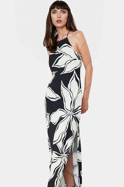 PayBuy A Line Maxi Dress Halter Neckline Woven Polyester Summer Premium Quality Professional Look