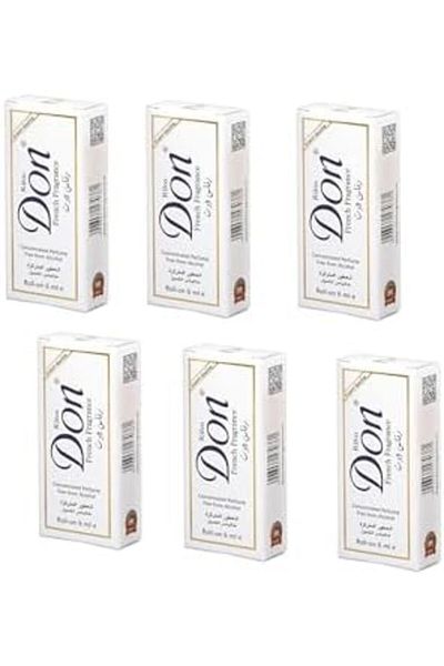 Rifas Don French Fragrance Roll-On Perfume from Rifas DON, Alcohol-Free, 6ml, Set of 6, Made in India