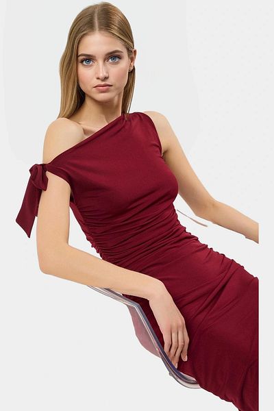 PayBuy Maxi Knitted Dress One Shoulder Asymmetric Collar Stylish Design Modern Style Quality Craftsmanship