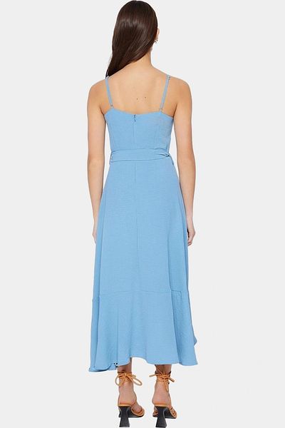 PayBuy Maxi Dress a Line Cutout Sleeveless Woven Fabric Belted for Summer Casual