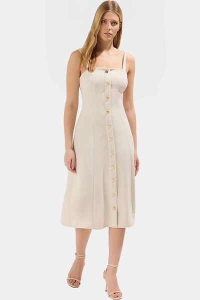PayBuy Summer Women's A-Line Midi Dress Made of Woven Fabric High Quality Perfect Fit