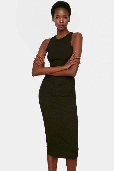 PayBuy Women's Midi Length Knitted Dress 98 Cotton 2 Elastane Comfortable Summer Stylish Appearance Use