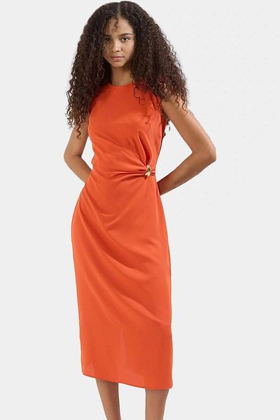 PayBuy Elegant Midi Dress Woven Fabric a Line Cut Summer Zarifane Design Durable Material