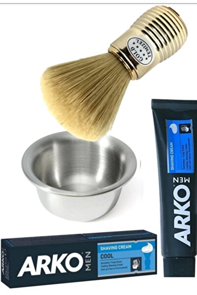ARKO Men Cool Sakal Tıraş Seti Fırçası Tası Kırem