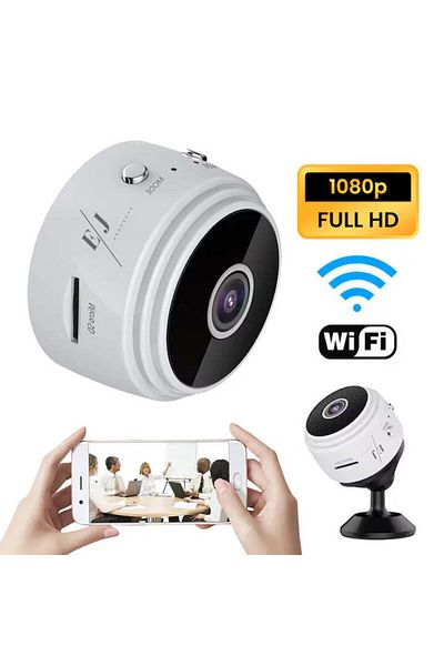 Spionescu Mini magnetic camera with stand, WiFi HotSpot, 1080P, night vision, motion detection