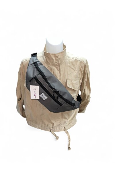 NANNARA Gri FreeBag Çok Cepli Omuz Ve Bel Çantası Günlük Çapraz Askılı Freebag