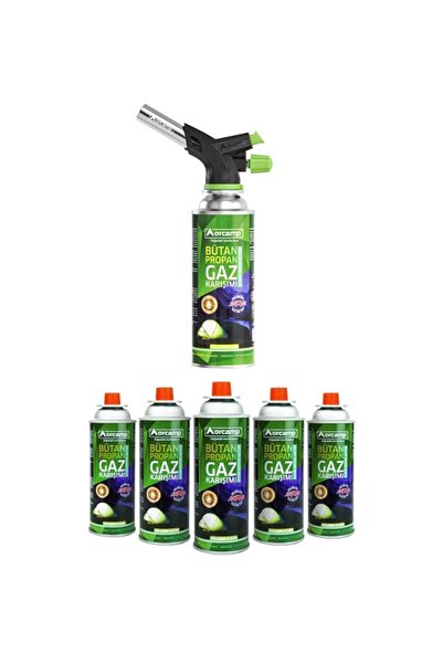 Orcamp Kamp Kartuş Tüp 227 Gr Çakmaklı Pürmüz Set 6'lı - Kts227