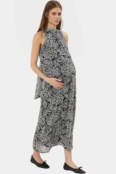 PayBuy Chiffon Maxi Dress Abstract Pattern Comfortable Fit Summer Daily Professional Look for Use