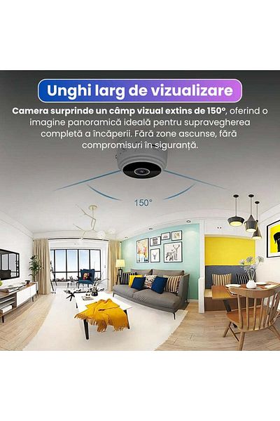 Spionescu Mini magnetic camera with stand, WiFi HotSpot, 1080P, night vision, motion detection