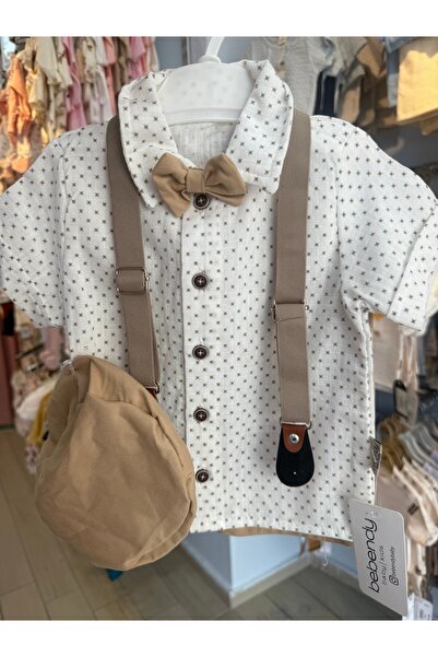 Bebezade Baby Boy Shirt, Bow Tie, Hat Bottom Top Set