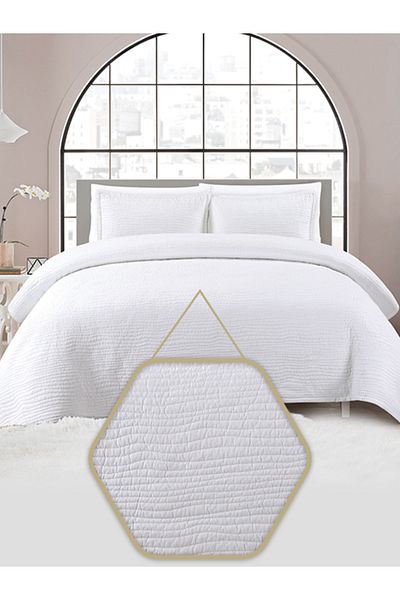 Bee Home Bed and Bath Dash | 3 Pieces King Quilt Set - 270 X 234 Cm