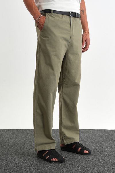 Redline Sarto Belted Elastic Comfortable Fit Men's Trousers New Season Khaki