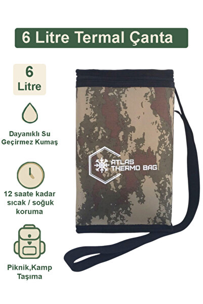 Genel Markalar 6 Litre Isı Yalıtımlı Kamp Piknik Termos Sıcak Soğuk Termal Çanta