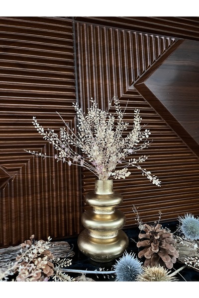 ERGİNCİ HOME Bohem Tarz GOLD Iskandinav Orta Boy Twist Vazo Hediyelik Pintere...