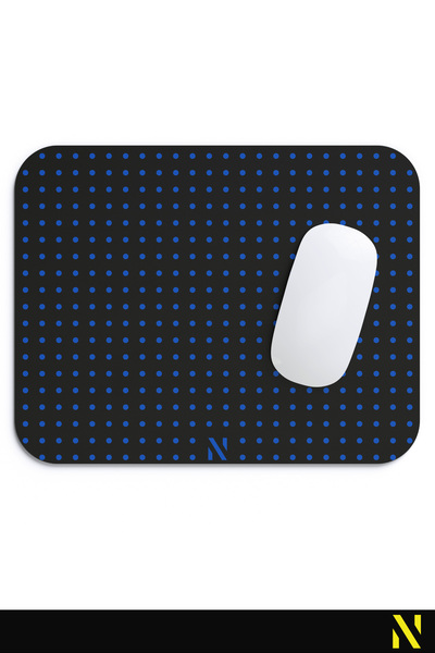 nilizma Μαύρο ναυτικό χρώμα με μοτίβο κουκκίδων, αντιολισθητική βάση, μαξιλαράκι για ποντίκι για χρήση στο σπίτι και στο γραφείο
