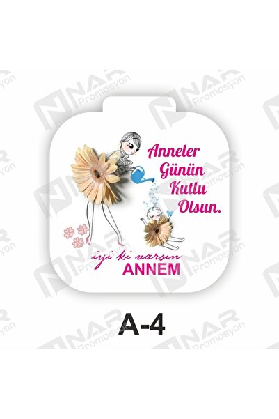 Nar Promosyon Anneler Günü Hediyesi Baskılı Cep Aynası 30 Adet - Uv Baskılı Ö...