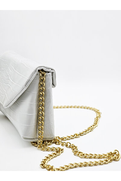 KOÇAK ÇANTA Women's Crocodile Leather Look Crossbody Bag