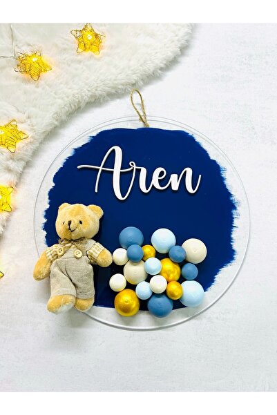 Bonika Bubble Teddy Bear Plexi Baby Door Ornament