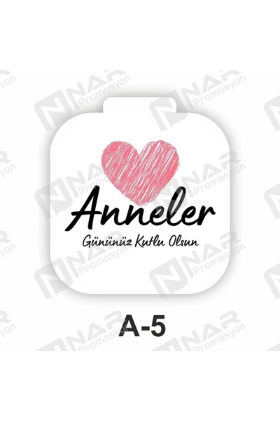 Nar Promosyon Anneler Günü Hediyesi Baskılı Cep Aynası 30 Adet - Uv Baskılı Ö...
