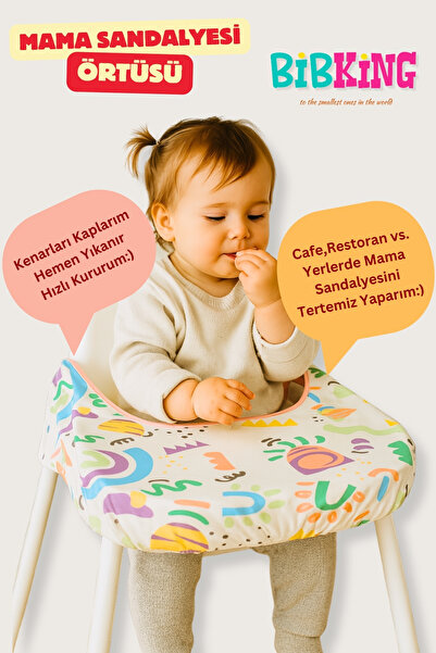 BibKing Mama Sandalyesi Örtüsü Melin Desen