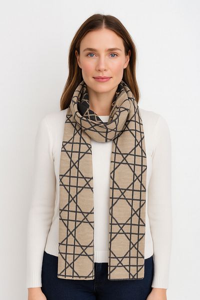 Sebir Moda Cannage Patterned Knitwear Scarf