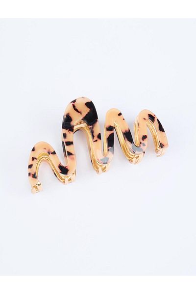 Jimmy Key Brown Leopard Patterned Spiral Latch Buckle