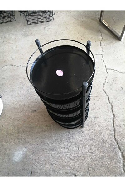 Aless 4 Katlı Metal Sebzelik Siyah Patates Soğanlık