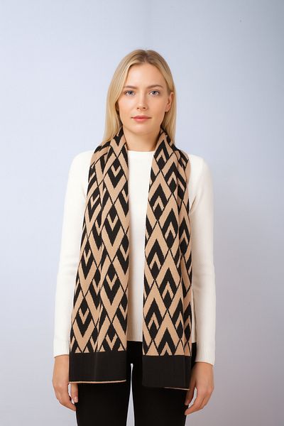 Sebir Moda Knitwear V Patterned Shawl