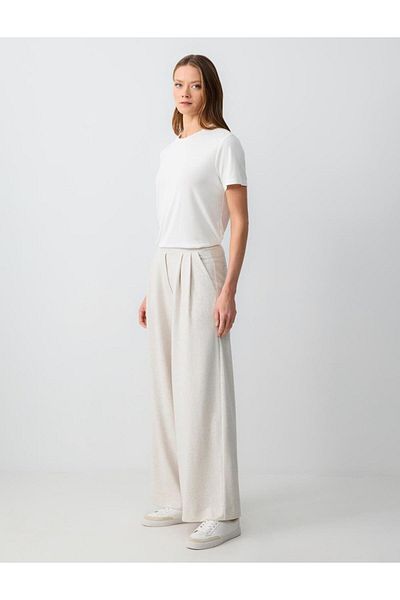 Jimmy Key Stone Relaxed Cut Loose Leg Regular Waist Linen Trousers