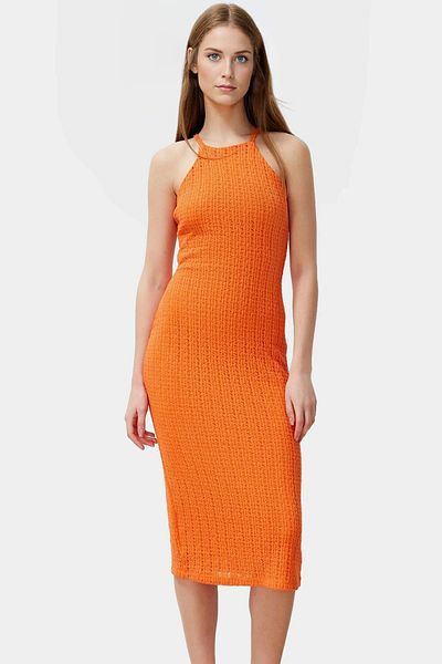 PayBuy Stylish Knitted Midi Dress Halter Neckline Bodycon for Daily Carefully Selected Use