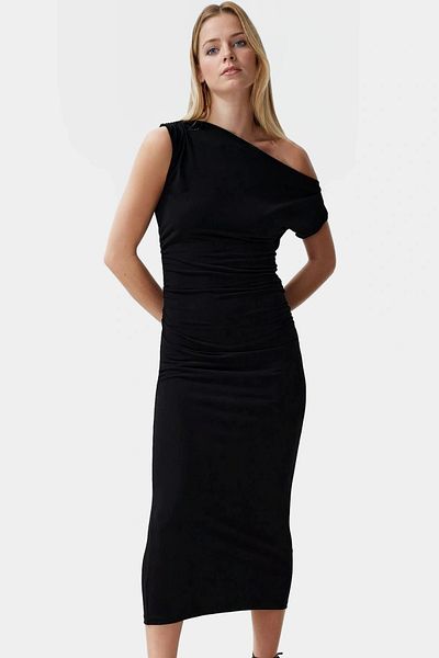 PayBuy Multi Printed Midi Length Bodycon Dress Summer Knitted Fabric Special Design Carefully Selected